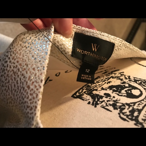 NWT Cream/metallic gold Sheath dress Size 12 - Picture 6 of 8